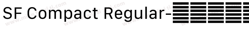 SF Compact Regular字体转换